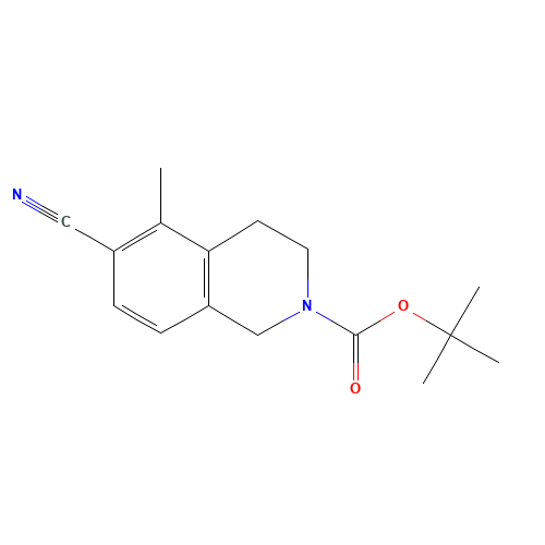 tert-butyl 6-cyano-5-methyl-3,4-dihydro-1H-isoquinoline-2-carboxylate (CAS: 1165923-92-1) - Chemical Structure and Molecular Formula 