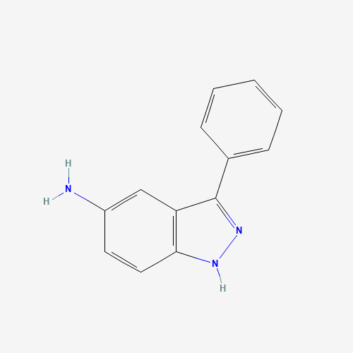 3-phenyl-1H-indazol-5-amine (CAS: 395099-05-5) - Chemical Structure and Molecular Formula 