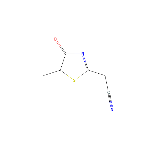 2-(5-methyl-4-oxo-1,3-thiazol-2-yl)acetonitrile (CAS: 533885-52-8) - Chemical Structure and Molecular Formula 