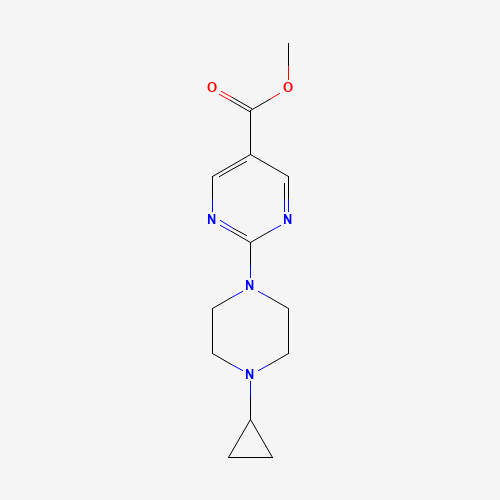 methyl 2-(4-cyclopropylpiperazin-1-yl)pyrimidine-5-carboxylate (CAS: 1035271-28-3) - Chemical Structure and Molecular Formula 