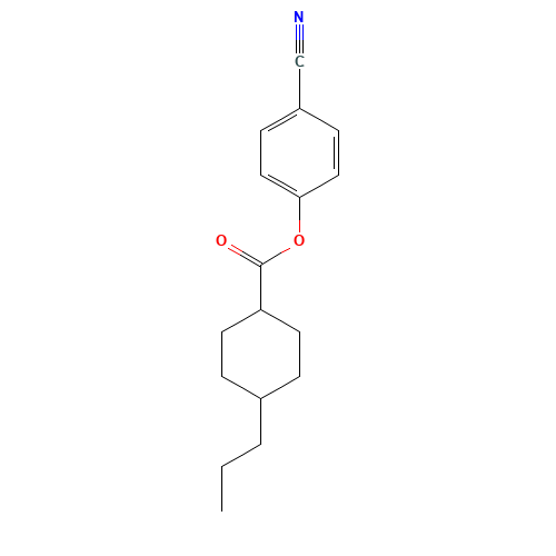 (4-cyanophenyl) 4-propylcyclohexane-1-carboxylate (CAS: 62439-33-2) - Chemical Structure and Molecular Formula 