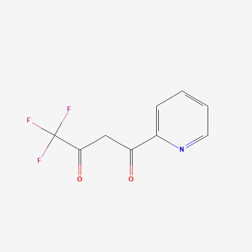 4,4,4-trifluoro-1-pyridin-2-ylbutane-1,3-dione (CAS: 4027-51-4) - Chemical Structure and Molecular Formula 