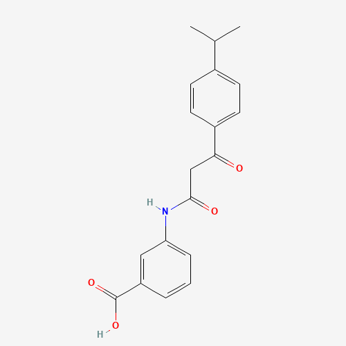 3-[[3-oxo-3-(4-propan-2-ylphenyl)propanoyl]amino]benzoic acid (CAS: 649773-78-4) - Related Chemical Product