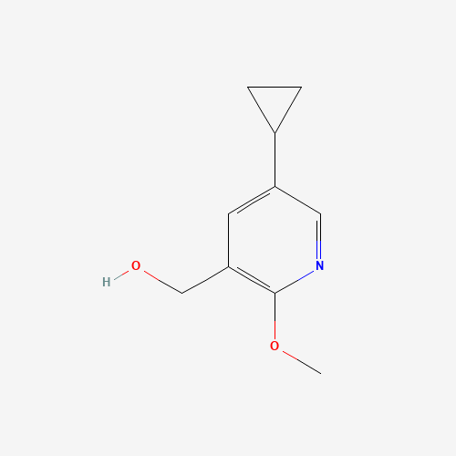 (5-cyclopropyl-2-methoxypyridin-3-yl)methanol (CAS: 888499-97-6) - Chemical Structure and Molecular Formula 