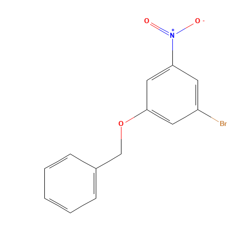 1-bromo-3-nitro-5-phenylmethoxybenzene (CAS: 128923-99-9) - Chemical Structure and Molecular Formula 
