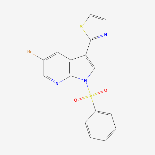2-[1-(benzenesulfonyl)-5-bromopyrrolo[2,3-b]pyridin-3-yl]-1,3-thiazole (CAS: 1046793-47-8) - Related Chemical Product