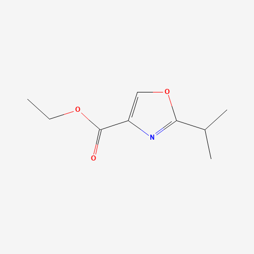 ethyl 2-propan-2-yl-1,3-oxazole-4-carboxylate (CAS: 1060814-30-3) - Chemical Structure and Molecular Formula 