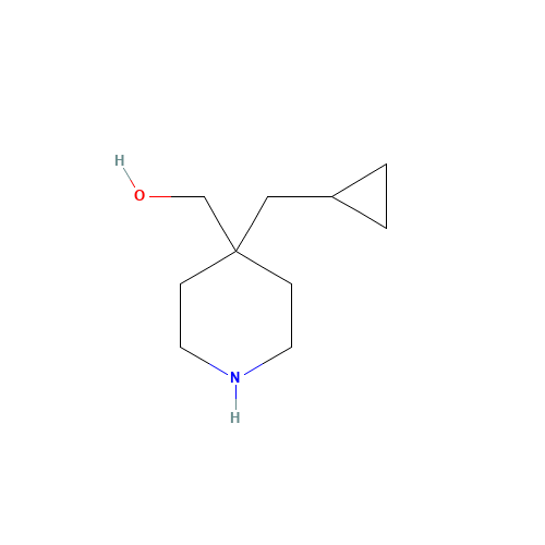 [4-(cyclopropylmethyl)piperidin-4-yl]methanol (CAS: 1209531-35-0) - Chemical Structure and Molecular Formula 