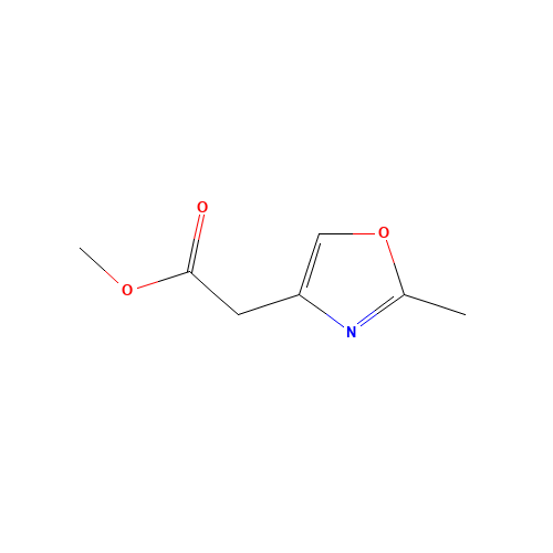 methyl 2-(2-methyl-1,3-oxazol-4-yl)acetate (CAS: 1350855-55-8) - Chemical Structure and Molecular Formula 