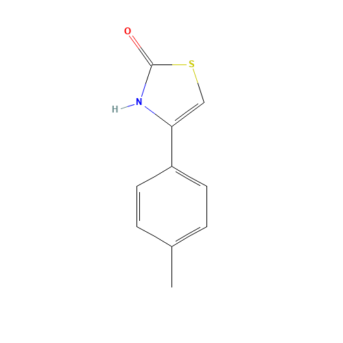 4-(4-methylphenyl)-3H-1,3-thiazol-2-one (CAS: 2103-90-4) - Chemical Structure and Molecular Formula 