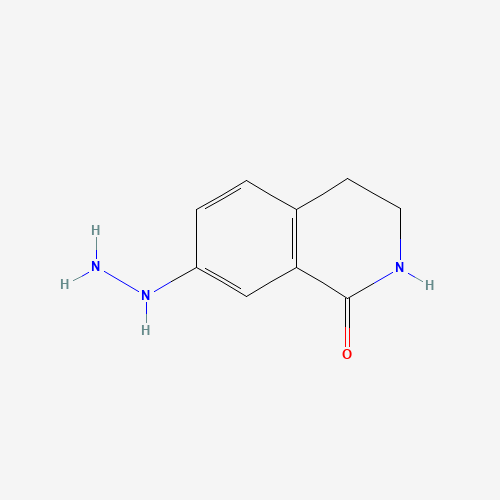 7-hydrazinyl-3,4-dihydro-2H-isoquinolin-1-one (CAS: 897374-26-4) - Chemical Structure and Molecular Formula 