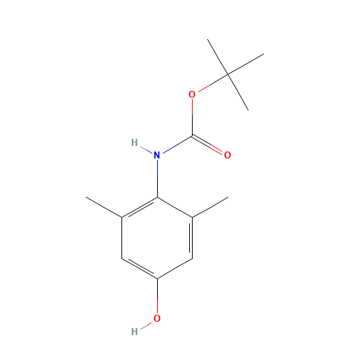 tert-butyl N-(4-hydroxy-2,6-dimethylphenyl)carbamate (CAS: 1313430-55-5) - Chemical Structure and Molecular Formula 