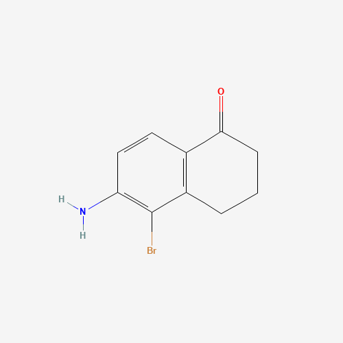 6-amino-5-bromo-3,4-dihydro-2H-naphthalen-1-one (CAS: 884541-34-8) - Chemical Structure and Molecular Formula 
