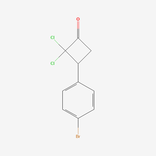 3-(4-bromophenyl)-2,2-dichlorocyclobutan-1-one (CAS: 254892-87-0) - Chemical Structure and Molecular Formula 