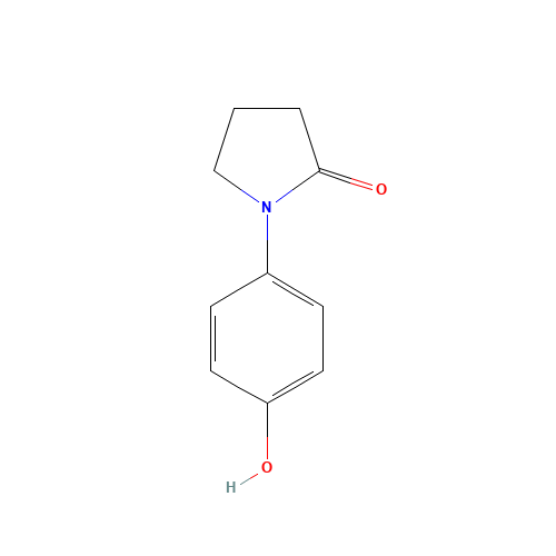 1-(4-hydroxyphenyl)pyrrolidin-2-one (CAS: 7517-07-9) - Chemical Structure and Molecular Formula 