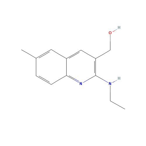 [2-(ethylamino)-6-methylquinolin-3-yl]methanol (CAS: 1393579-34-4) - Chemical Structure and Molecular Formula 