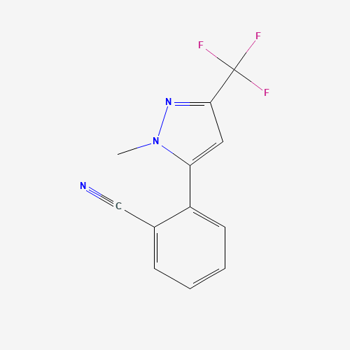 2-[2-methyl-5-(trifluoromethyl)pyrazol-3-yl]benzonitrile (CAS: 910037-17-1) - Related Chemical Product