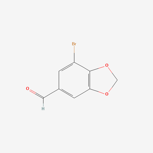 7-bromo-1,3-benzodioxole-5-carbaldehyde (CAS: 19522-96-4) - Chemical Structure and Molecular Formula 