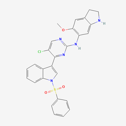 N-[4-[1-(benzenesulfonyl)indol-3-yl]-5-chloropyrimidin-2-yl]-5-methoxy-2,3-dihydro-1H-indol-6-amine (CAS: 1453199-09-1) - Related Chemical Product
