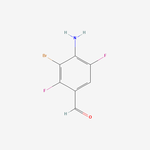 4-amino-3-bromo-2,5-difluorobenzaldehyde (CAS: 112279-63-7) - Chemical Structure and Molecular Formula 