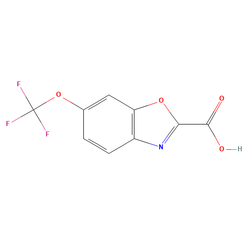 6-(trifluoromethoxy)-1,3-benzoxazole-2-carboxylic acid (CAS: 1211588-75-8) - Chemical Structure and Molecular Formula 