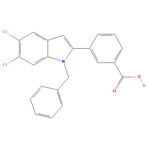 3-(1-benzyl-5,6-dichloroindol-2-yl)benzoic acid (CAS: 835595-10-3) - Related Chemical Product