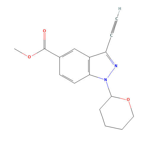 methyl 3-ethynyl-1-(oxan-2-yl)indazole-5-carboxylate (CAS: 1383706-38-4) - Related Chemical Product