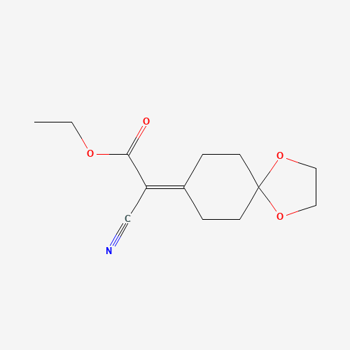 ethyl 2-cyano-2-(1,4-dioxaspiro[4.5]decan-8-ylidene)acetate (CAS: 60356-11-8) - Chemical Structure and Molecular Formula 