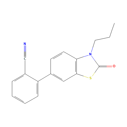 2-(2-oxo-3-propyl-1,3-benzothiazol-6-yl)benzonitrile (CAS: 1345960-64-6) - Related Chemical Product