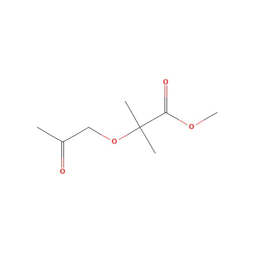 methyl 2-methyl-2-(2-oxopropoxy)propanoate (CAS: 1312536-51-8) - Chemical Structure and Molecular Formula 