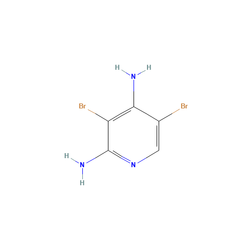 3,5-dibromopyridine-2,4-diamine (CAS: 72921-93-8) - Chemical Structure and Molecular Formula 