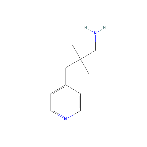 2,2-dimethyl-3-pyridin-4-ylpropan-1-amine (CAS: 379264-89-8) - Chemical Structure and Molecular Formula 