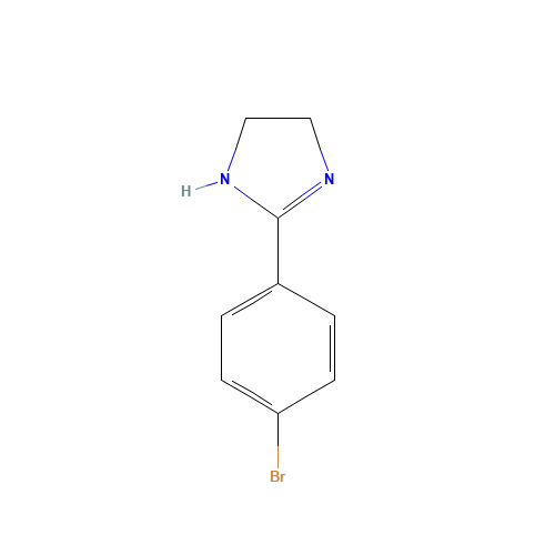 2-(4-bromophenyl)-4,5-dihydro-1H-imidazole (CAS: 206535-83-3) - Chemical Structure and Molecular Formula 