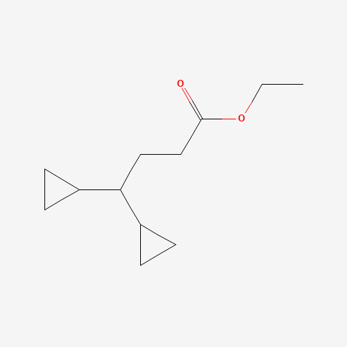 ethyl 4,4-dicyclopropylbutanoate (CAS: 176797-42-5) - Chemical Structure and Molecular Formula 
