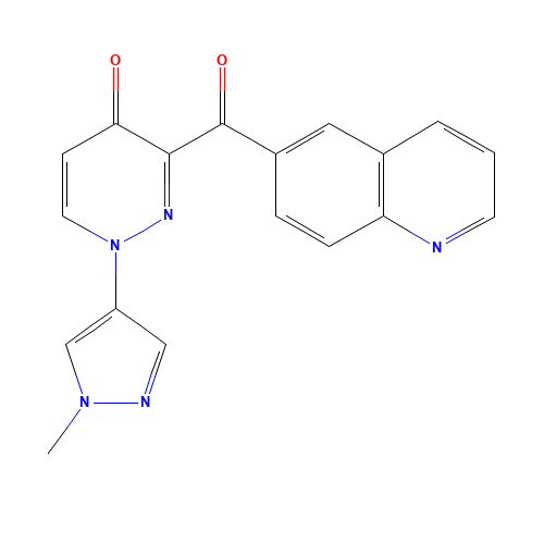 1-(1-methylpyrazol-4-yl)-3-(quinoline-6-carbonyl)pyridazin-4-one (CAS: 1314395-66-8) - Related Chemical Product