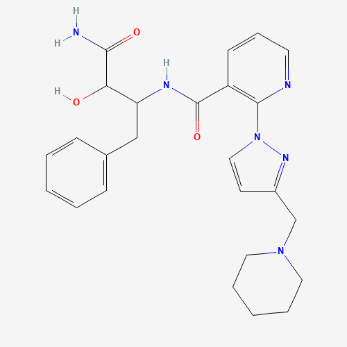 N-(4-amino-3-hydroxy-4-oxo-1-phenylbutan-2-yl)-2-[3-(piperidin-1-ylmethyl)pyrazol-1-yl]pyridine-3-carboxamide (CAS: 1547092-11-4) - Related Chemical Product