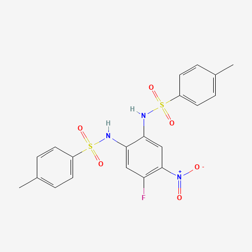 N-[4-fluoro-2-[(4-methylphenyl)sulfonylamino]-5-nitrophenyl]-4-methylbenzenesulfonamide (CAS: 113269-03-7) - Related Chemical Product