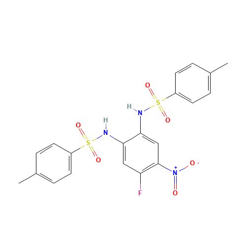 N-[4-fluoro-2-[(4-methylphenyl)sulfonylamino]-5-nitrophenyl]-4-methylbenzenesulfonamide (CAS: 113269-03-7) - Related Chemical Product