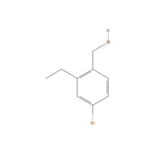 (4-bromo-2-ethylphenyl)methanol (CAS: 877131-21-0) - Chemical Structure and Molecular Formula 