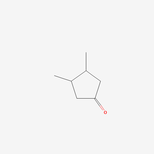 3,4-dimethylcyclopentan-1-one (CAS: 19550-73-3) - Chemical Structure and Molecular Formula 
