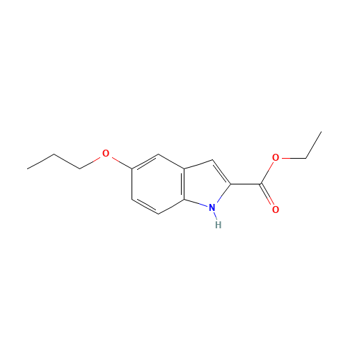 ethyl 5-propoxy-1H-indole-2-carboxylate (CAS: 191340-88-2) - Chemical Structure and Molecular Formula 