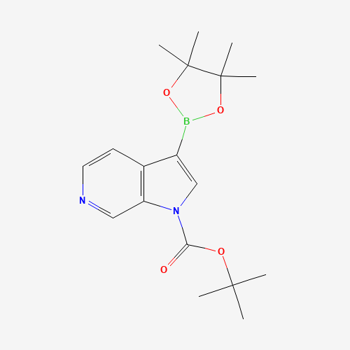 tert-butyl 3-(4,4,5,5-tetramethyl-1,3,2-dioxaborolan-2-yl)pyrrolo[2,3-c]pyridine-1-carboxylate (CAS: 1174038-67-5) - Chemical Structure and Molecular Formula 