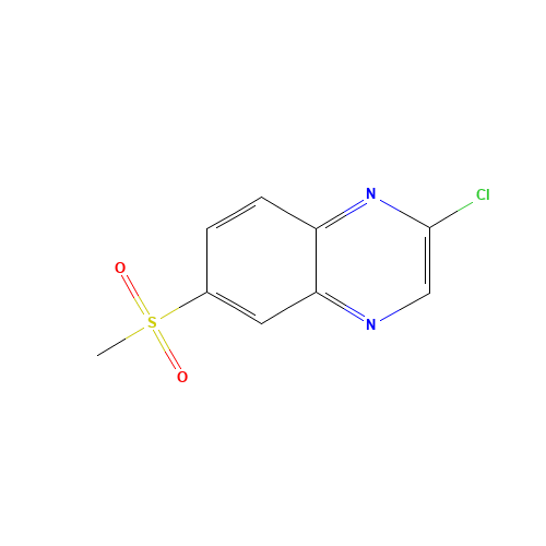 2-chloro-6-methylsulfonylquinoxaline (CAS: 55686-99-2) - Chemical Structure and Molecular Formula 