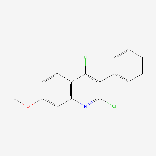 2,4-dichloro-7-methoxy-3-phenylquinoline (CAS: 108832-16-2) - Chemical Structure and Molecular Formula 