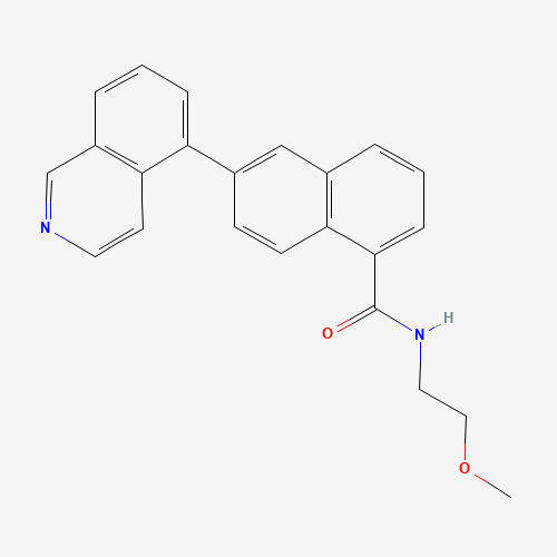 6-isoquinolin-5-yl-N-(2-methoxyethyl)naphthalene-1-carboxamide (CAS: 919363-04-5) - Chemical Structure and Molecular Formula 