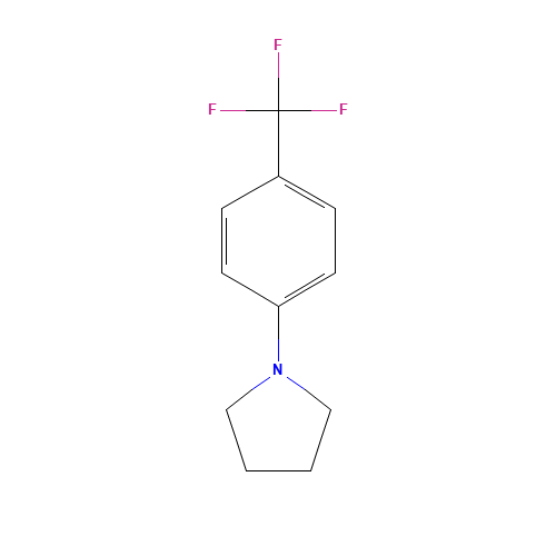 1-[4-(trifluoromethyl)phenyl]pyrrolidine (CAS: 113845-68-4) - Chemical Structure and Molecular Formula 