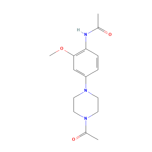 N-[4-(4-acetylpiperazin-1-yl)-2-methoxyphenyl]acetamide (CAS: 1453198-88-3) - Chemical Structure and Molecular Formula 