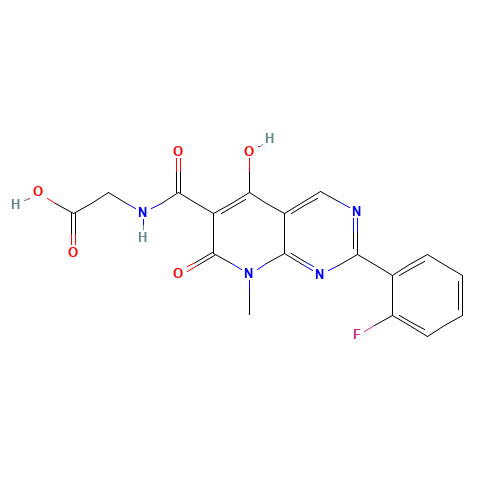 2-[[2-(2-fluorophenyl)-5-hydroxy-8-methyl-7-oxopyrido[2,3-d]pyrimidine-6-carbonyl]amino]acetic acid (CAS: 1080644-24-1) - Related Chemical Product
