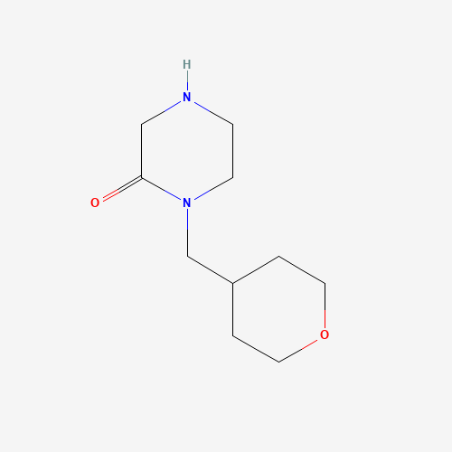 1-(oxan-4-ylmethyl)piperazin-2-one (CAS: 1248358-24-8) - Chemical Structure and Molecular Formula 