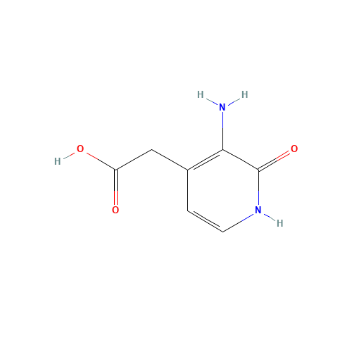 2-(3-amino-2-oxo-1H-pyridin-4-yl)acetic acid (CAS: 34040-88-5) - Chemical Structure and Molecular Formula 